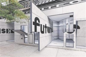 Storefronti galerii New Yorgis Soho linnajaos. Arhitektid Vito Acconci ja Steven Holl, 1992. Fassaadi 12 liigutatava paneeli tõttu saab galeriiruumi ühendada soovi korral tänavaga.  