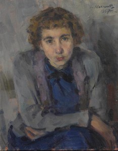 Luulik Kokamägi. Kunstiteadlase Inge Tedre portree. Õli, lõuend, 1957. 