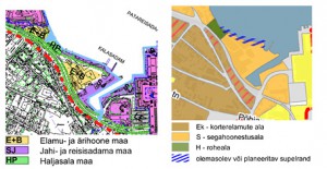 Rannajoone planeerimise muudatus jõudis enne detailplaneeringu kehtestamist ka üldplaneeringusse. Kehtestatud Paljassaare ja Russalka vahelise rannaala üldplaneering (2004) ja menetletav Põhja-Tallinna üldplaneering (2014). 