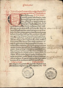 Valerius Maximus, trükitud Mainzis  Peter Schöfferi poolt 1471. aastal.  