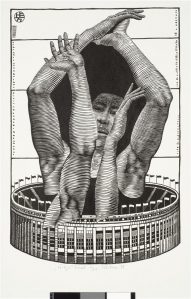 Herald Eelma. Võitja. Linoollõige, paber, 1977. 