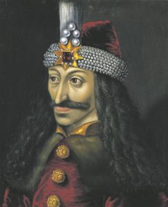 Valahhia vürst Vlad III Teivastaja  ehk Vlad Dracula anonüümse kunstniku maalil (ca 1560). 