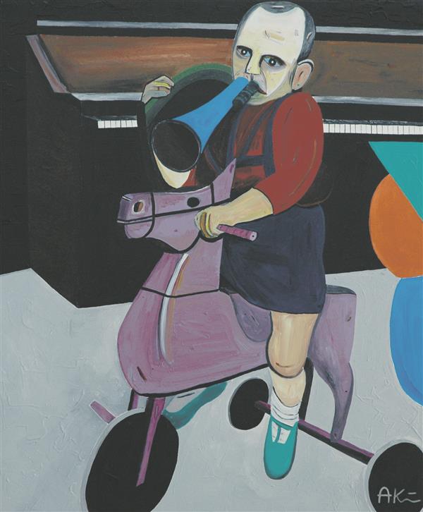 August Künnapu. Ratsanik. Akrüül lõuendil, 2008.