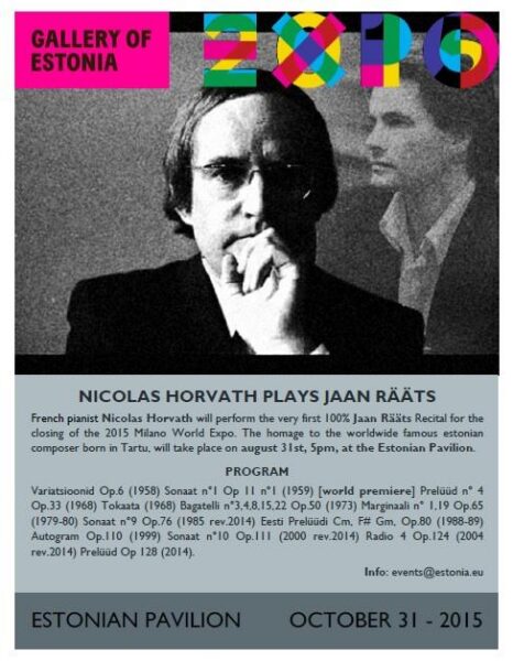 Räätsa klavermuusika Milanos