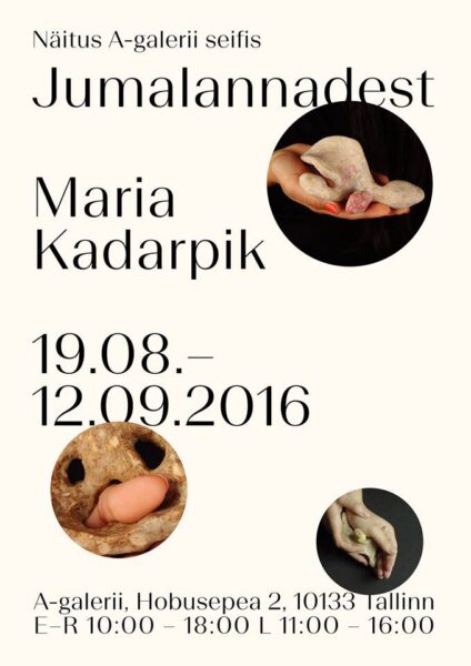 A-galerii Seifis avatakse 19. augustil ehtekunstnik Maria Kadarpiku näitus “Jumalannadest”