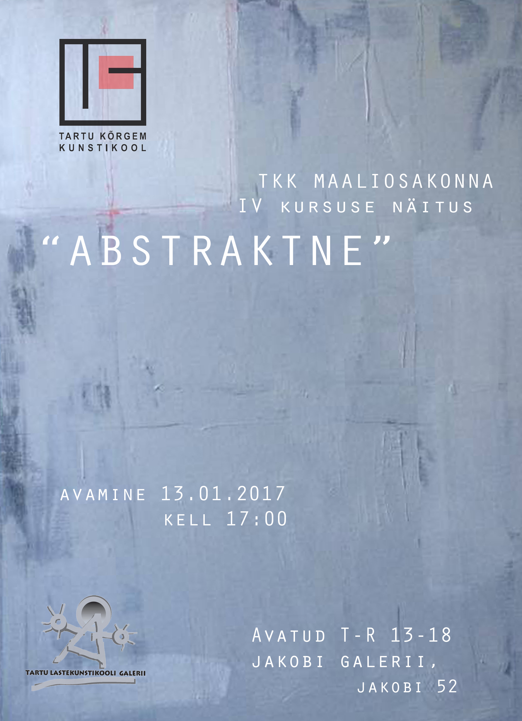 Tartu Kõrgema Kunstikooli maalitudengite näitus Jakobi galeriis