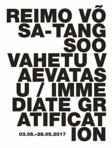 Reimo Võsa-Tangsoo „Vahetu vaevatasu” Tartu Kunstimajas