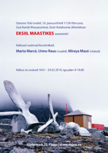 Näitus “Eksiil maastikes”, Mireya Masó, Marta Marcé (Kataloonia) ja Urmo Raus (Eesti) Uue Kunsti Muuseumis