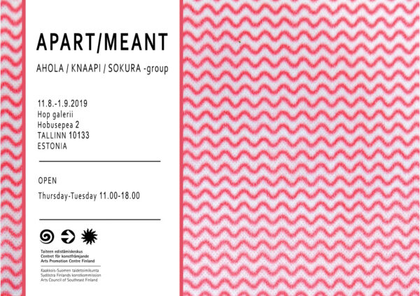 Soome ehtekunstnike rühmituse AHOLA / KNAAPI / SOKURA näitus APART/MEANT HOP galeriis