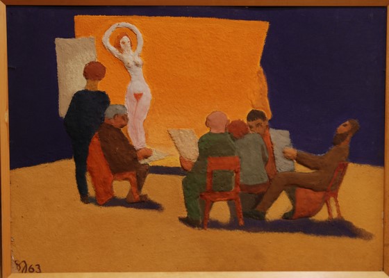 Kaja Kannu performance näitusel „Õngitsejad. Silvia Jõgever ja Kadi Estland”