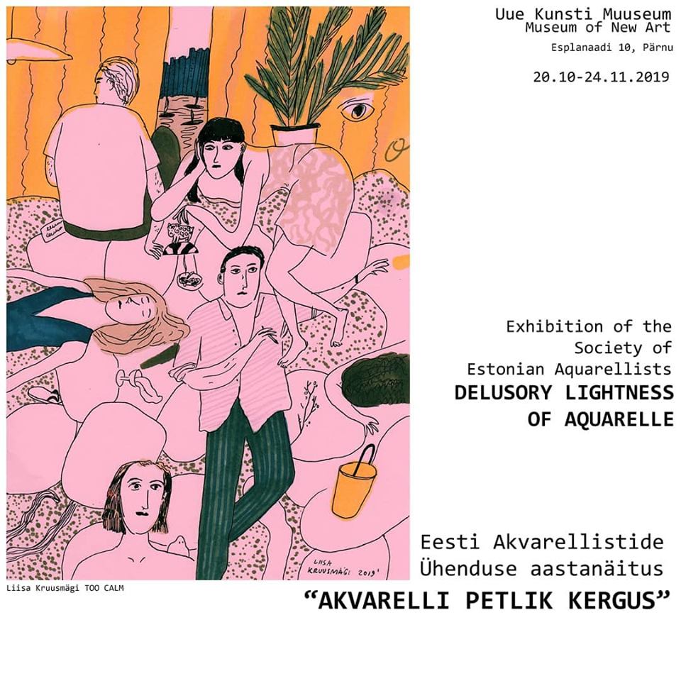 “Akvarelli petlik kergus“ Uue Kunsti Muuseumis, Pärnus