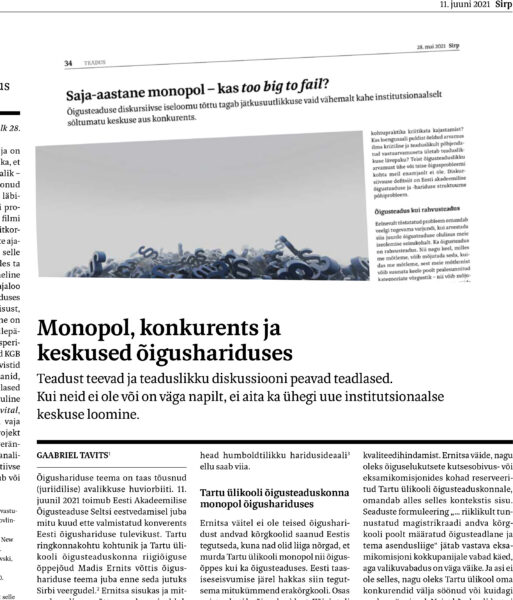 &Uuml;hest &otilde;igusealasest koolist ei aita