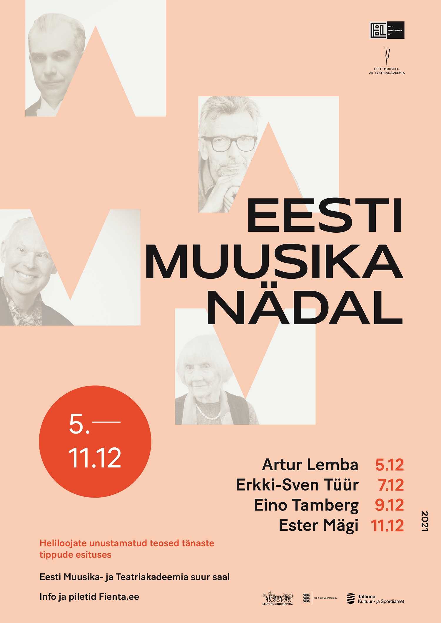 Uus festival „Eesti muusika nädal“ toob tuntud lemmikute kõrval seni mängimata teoseid eesti heliloojatelt 