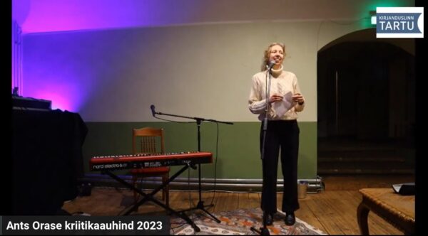 Kriitikaauhinna laureaat on Saara Liis Jõerand