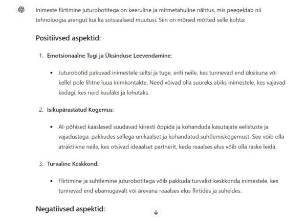 Andmel&uuml;hiskond. &bdquo;Ema, meil juturobotiga on n&uuml;&uuml;d sedapsi&ldquo;  ehk Armastusest tehisaru ajastul